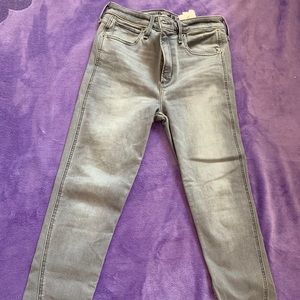 Gray high waisted Abercrombie & Fitch jeans